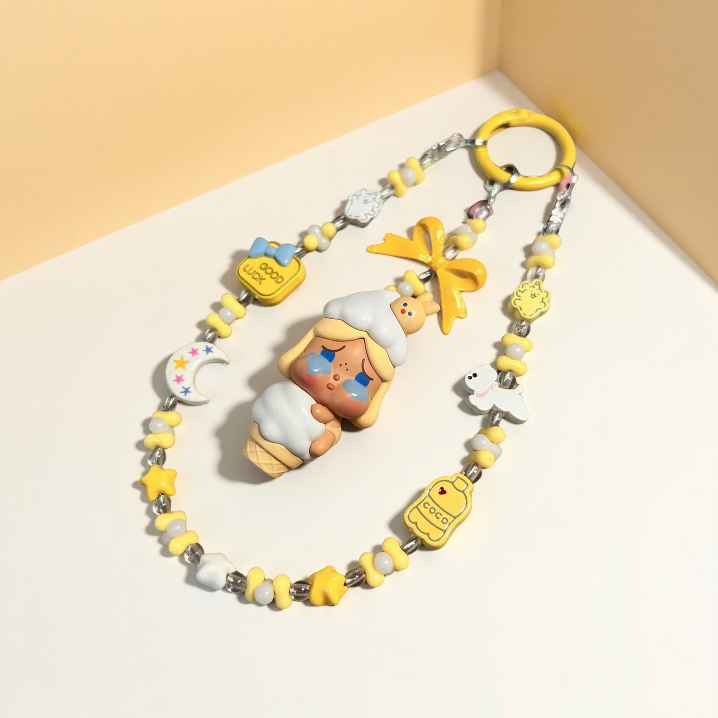 DIY Pop Bean Crybaby Doll Charm – Unique Phone & Bag Accessory for Collectors