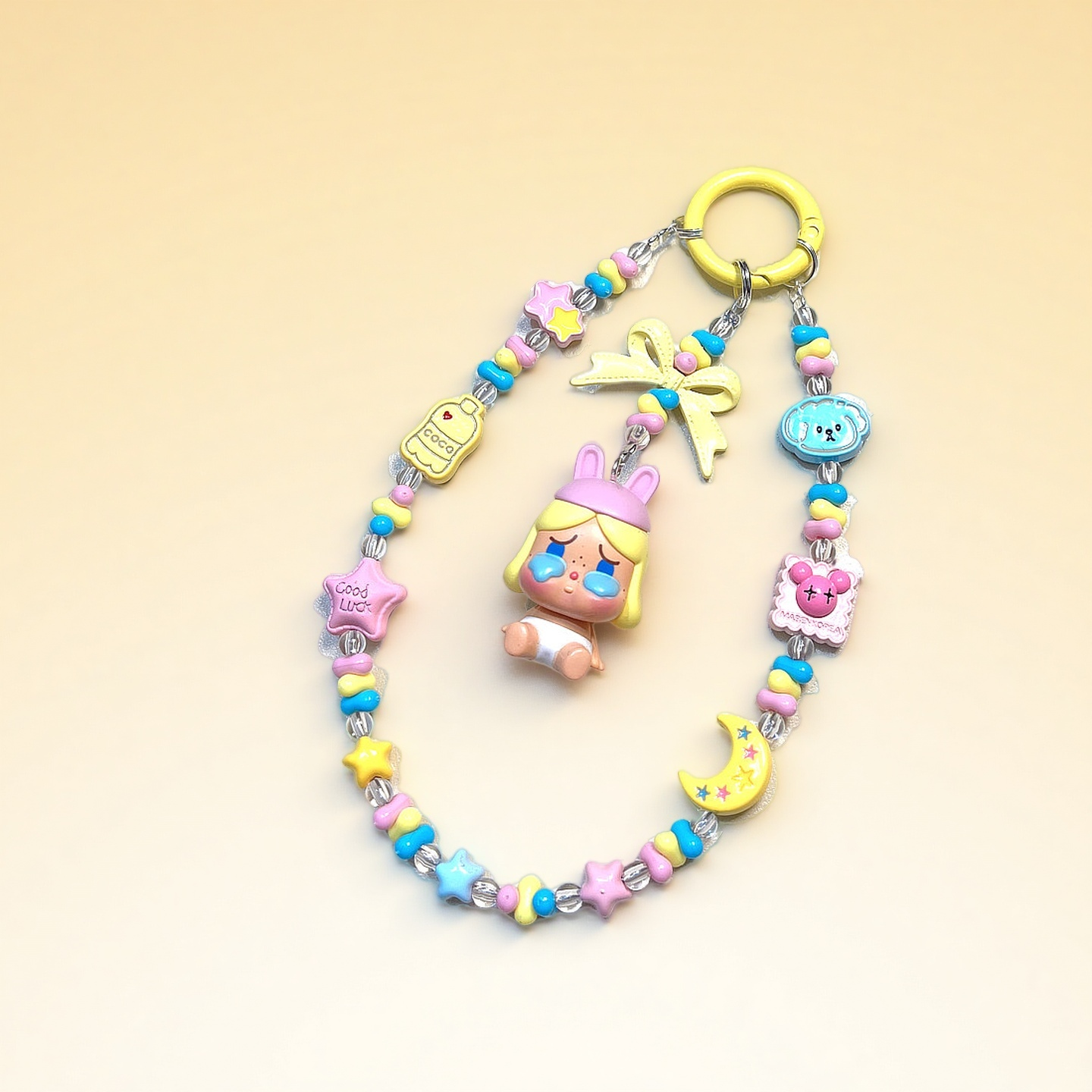 DIY Pop Bean Crybaby Doll Charm – Unique Phone & Bag Accessory for Collectors