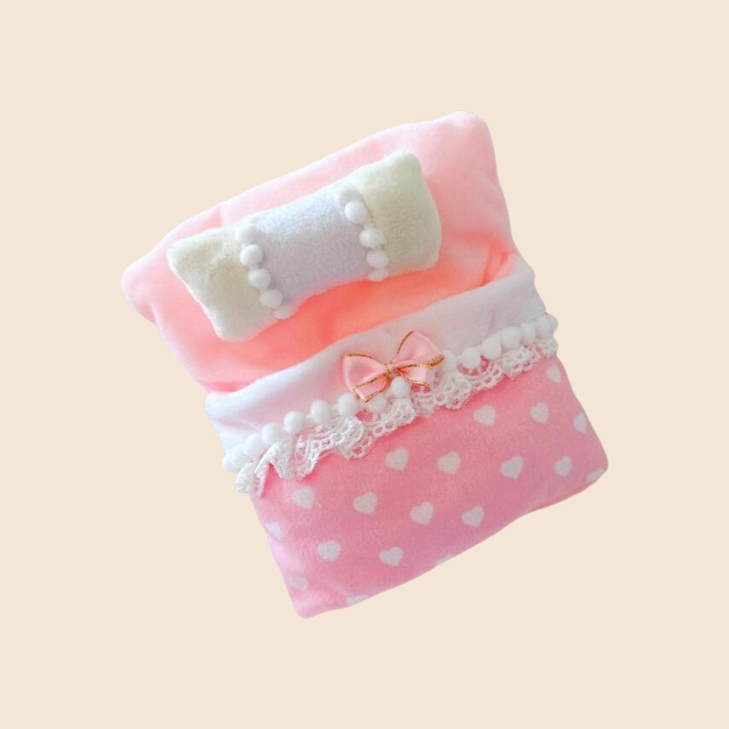 Sleeping Bag Set for 17cm Labubu – Cute Doll Bedding & Plush Sleep Sack | Fits POPMART Labubu / Mini Playset for Bedtime Cosplay