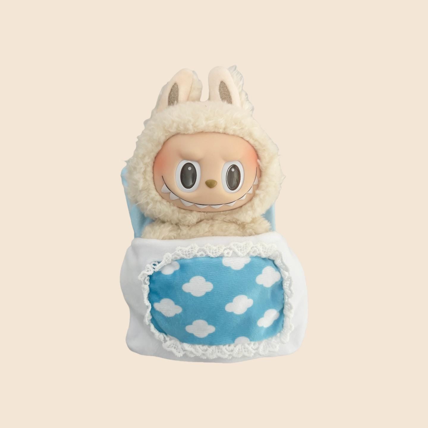 Sleeping Bag Set for 17cm Labubu – Cute Doll Bedding & Plush Sleep Sack | Fits POPMART Labubu / Mini Playset for Bedtime Cosplay