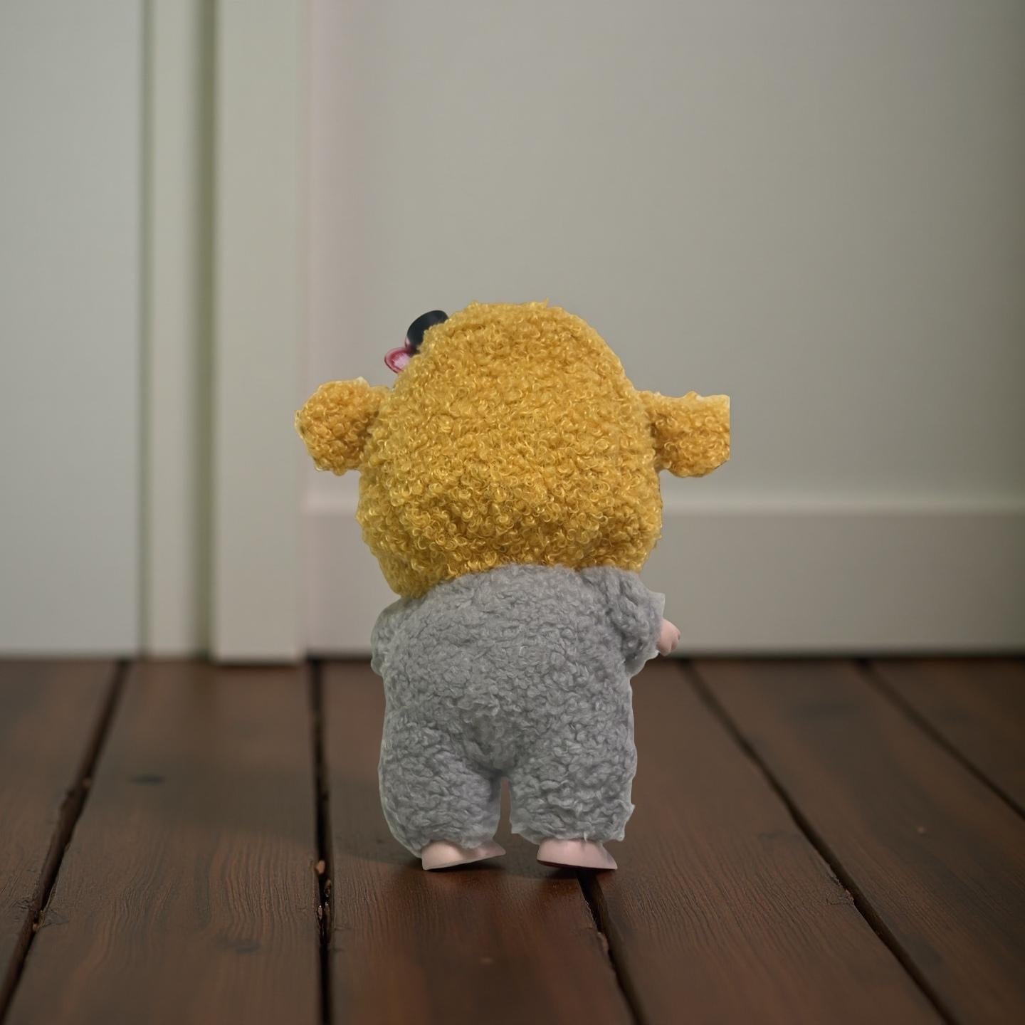 Handmade 17cm Labubu Doll Outfit – Cute Lamb Costume with Hood | Plush Toy Clothes for Popmart Figure | Fits Labubu Series 1 2 3