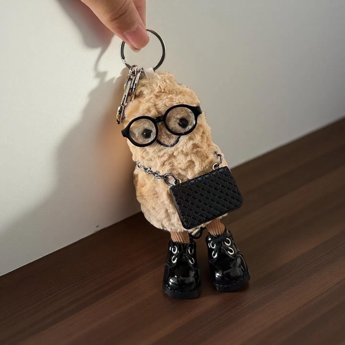 Peanut Keychain Accessories | Jellycat Amuseable Cute Mini Doll Clothes, Glasses, Hats, Bags, Canvas & Leather Shoes