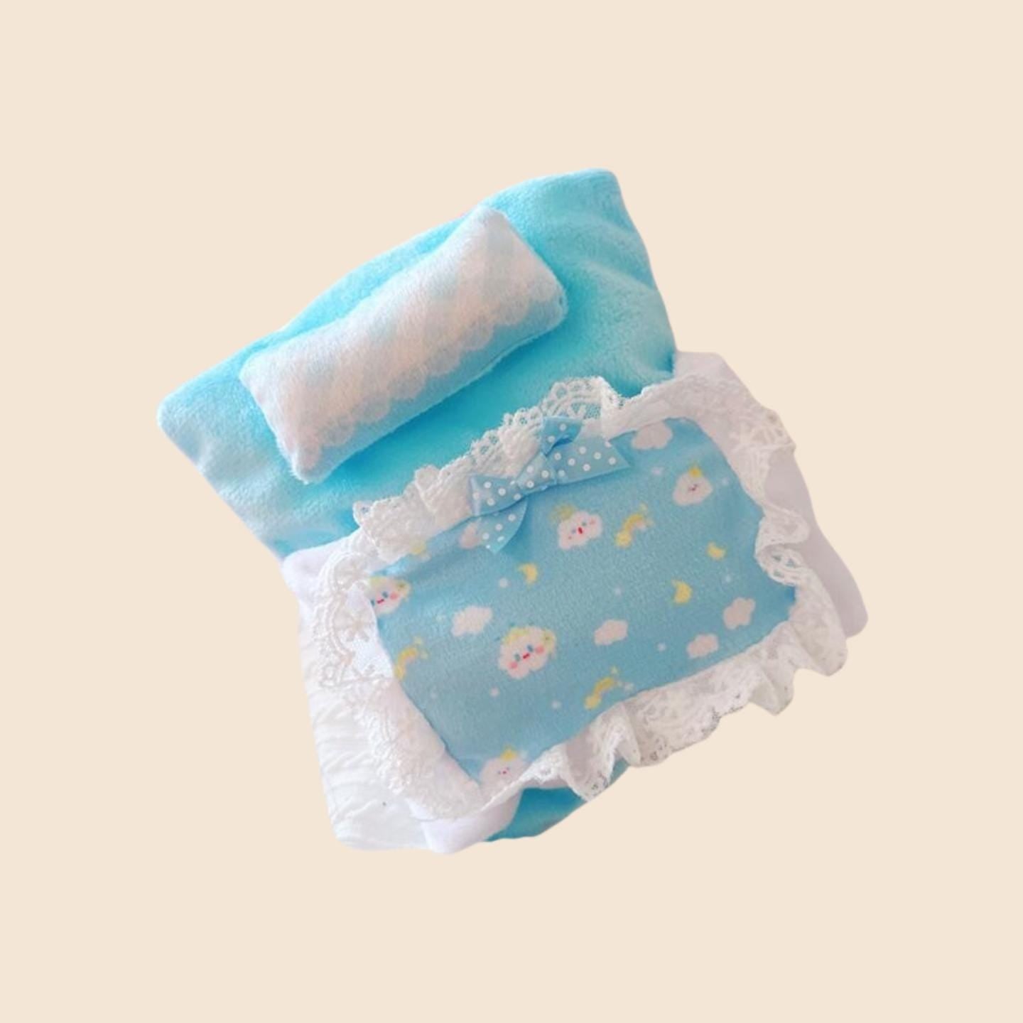 Sleeping Bag Set for 17cm Labubu – Cute Doll Bedding & Plush Sleep Sack | Fits POPMART Labubu / Mini Playset for Bedtime Cosplay