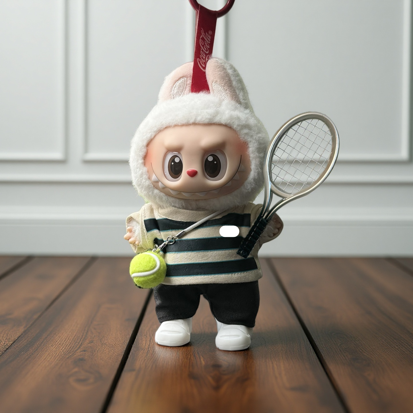 Labubu 17cm French Tennis 5pc Outfit | Champion Doll Clothes with Shirt, Shorts, Racket