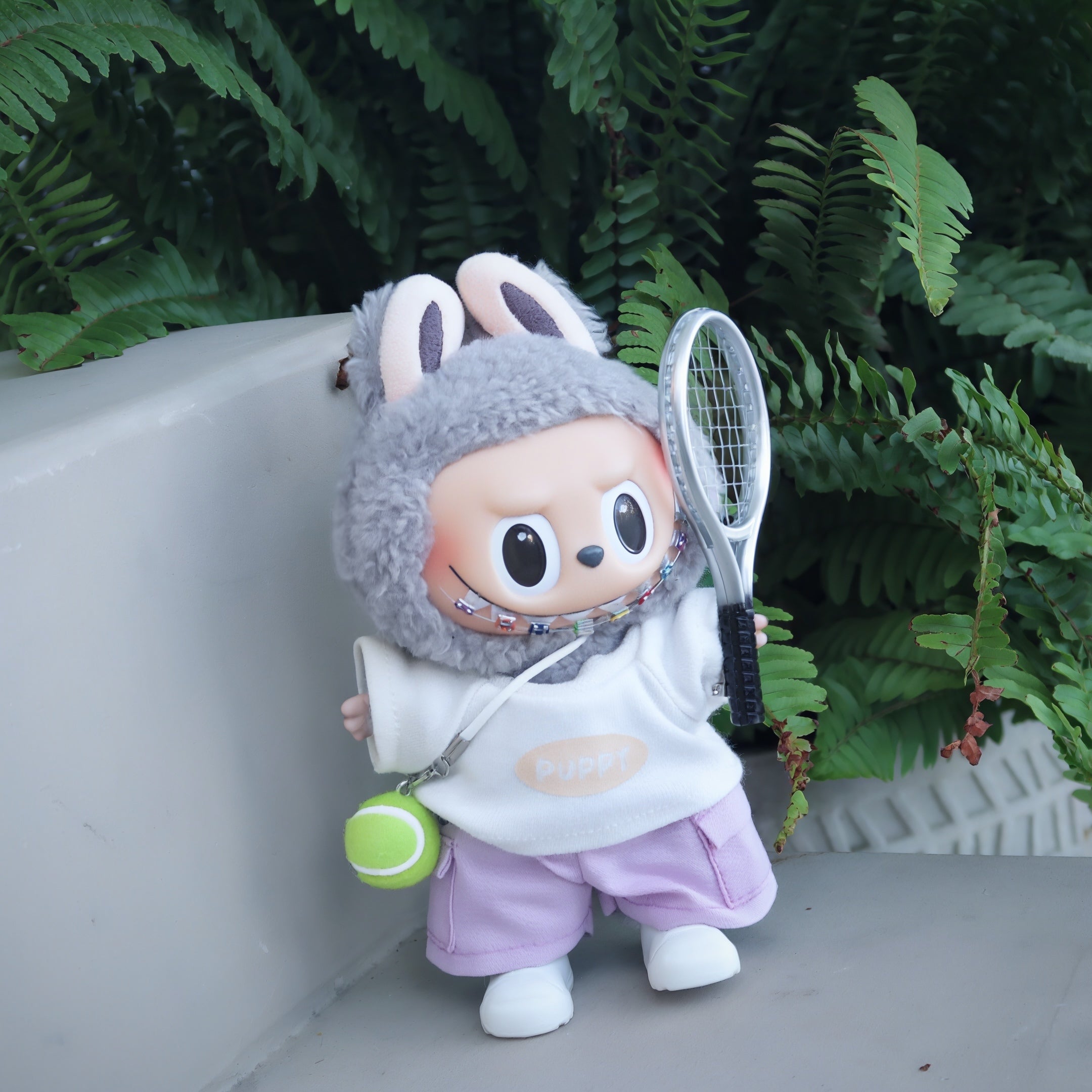 Labubu 17cm Tennis Outfit – Sporty Doll Clothes Set for Popmart Gen 1 & 2