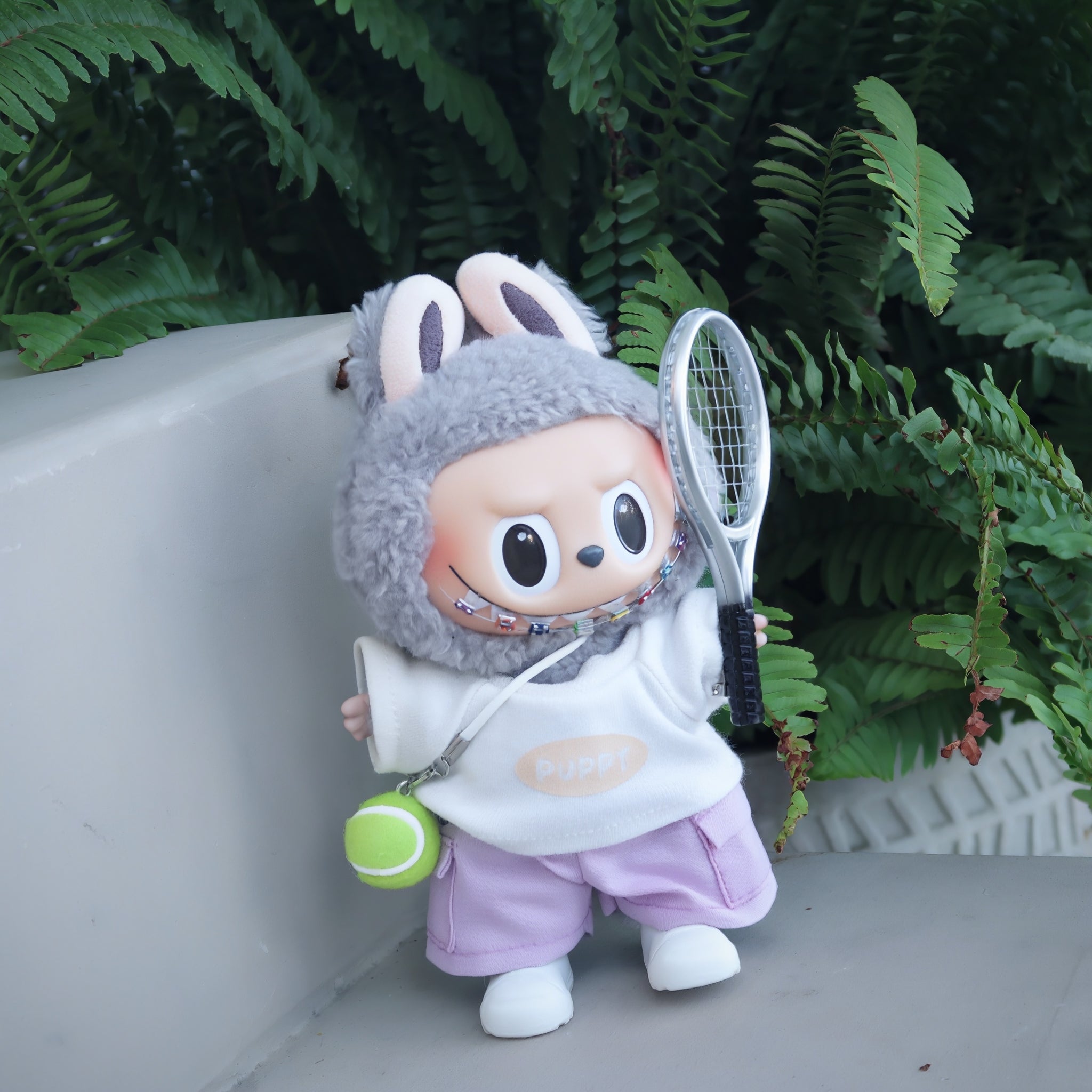Labubu 17cm Tennis Outfit – Sporty Doll Clothes Set for Popmart Gen 1 & 2