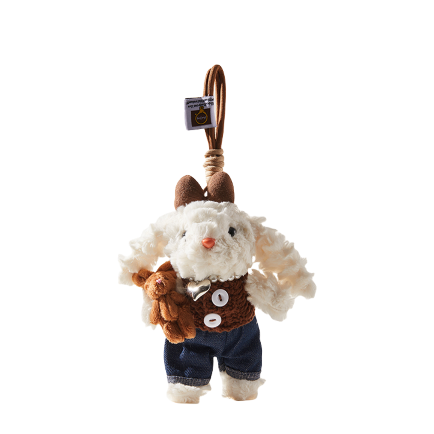 Furry Bag Charm Keychain – Cute Bunny Accessory Gift