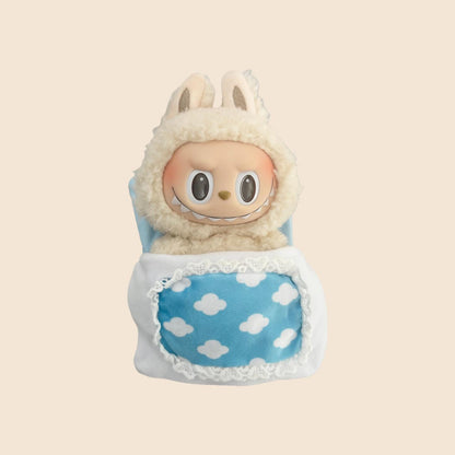 Sleeping Bag Set for 17cm Labubu – Cute Doll Bedding & Plush Sleep Sack | Fits POPMART Labubu / Mini Playset for Bedtime Cosplay