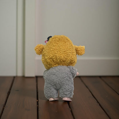 Handmade 17cm Labubu Doll Outfit – Cute Lamb Costume with Hood | Plush Toy Clothes for Popmart Figure | Fits Labubu Series 1 2 3