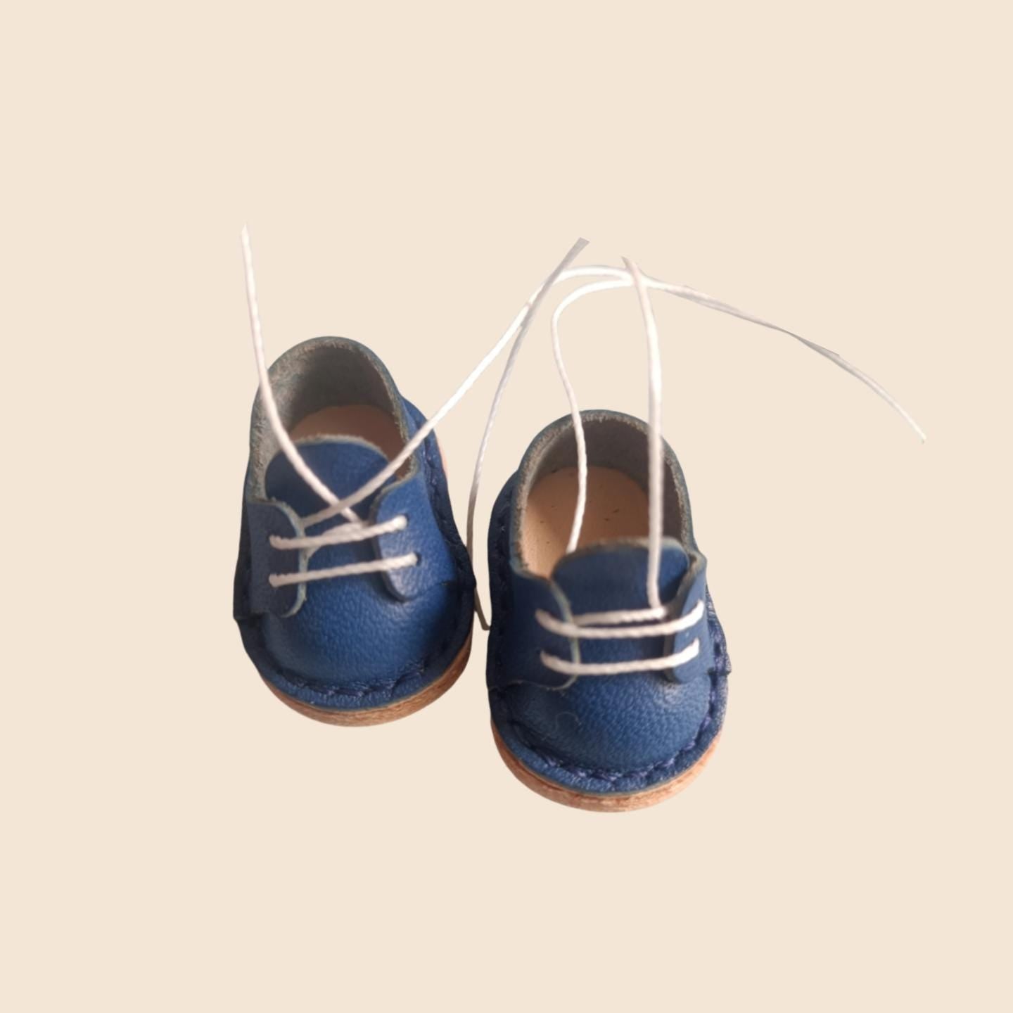 Handmade Leather Doll Shoes for 17cm Labubu – Wide Fit Martin Boots for OB11 / Sitting Party Dolls – Real Leather Outfit Accessories