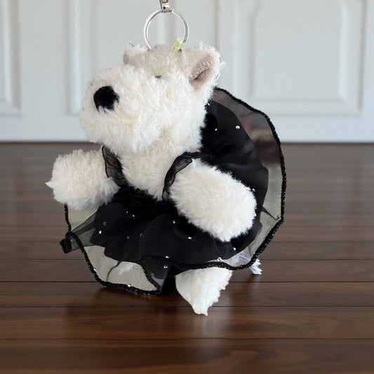 Handmade Jellycat Munro Scottie Dog Bag Charm Summer Dress Outfit – Doll Clothes Accessory for Scottie Keychain Plush