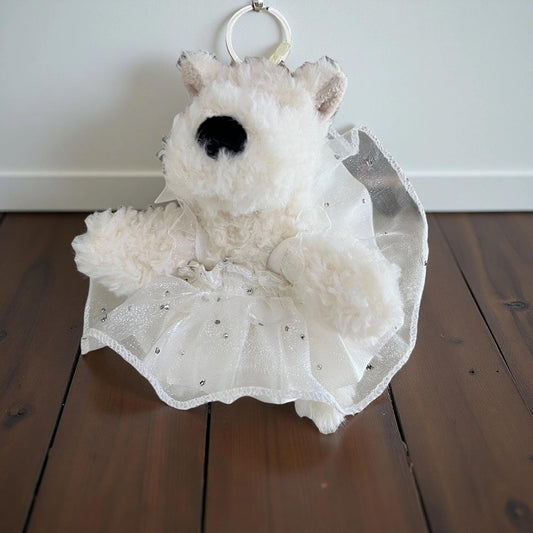 Handmade Jellycat Munro Scottie Dog Bag Charm Summer Dress Outfit – Doll Clothes Accessory for Scottie Keychain Plush