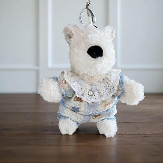 Kawaii Jellycat Munro Scottie Dog Bag Charm Dress Outfit – Doll Clothes Accessory for Scottie Keychain Plush