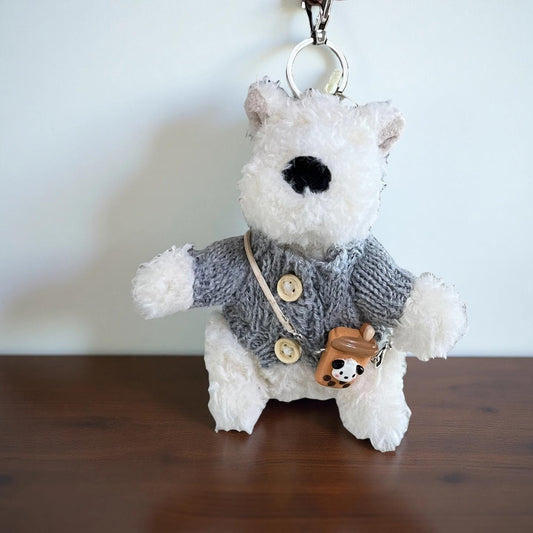 Kawaii Jellycat Munro Scottie Dog Bag Charm Dress Outfit – Doll Clothes Accessory for Scottie Keychain Plush