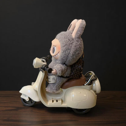 Mini Scooter Prop for 17cm Labubu – Retro Vespa-Style Doll Accessory | Fits Macaron / Heartbeat / Plush Labubu