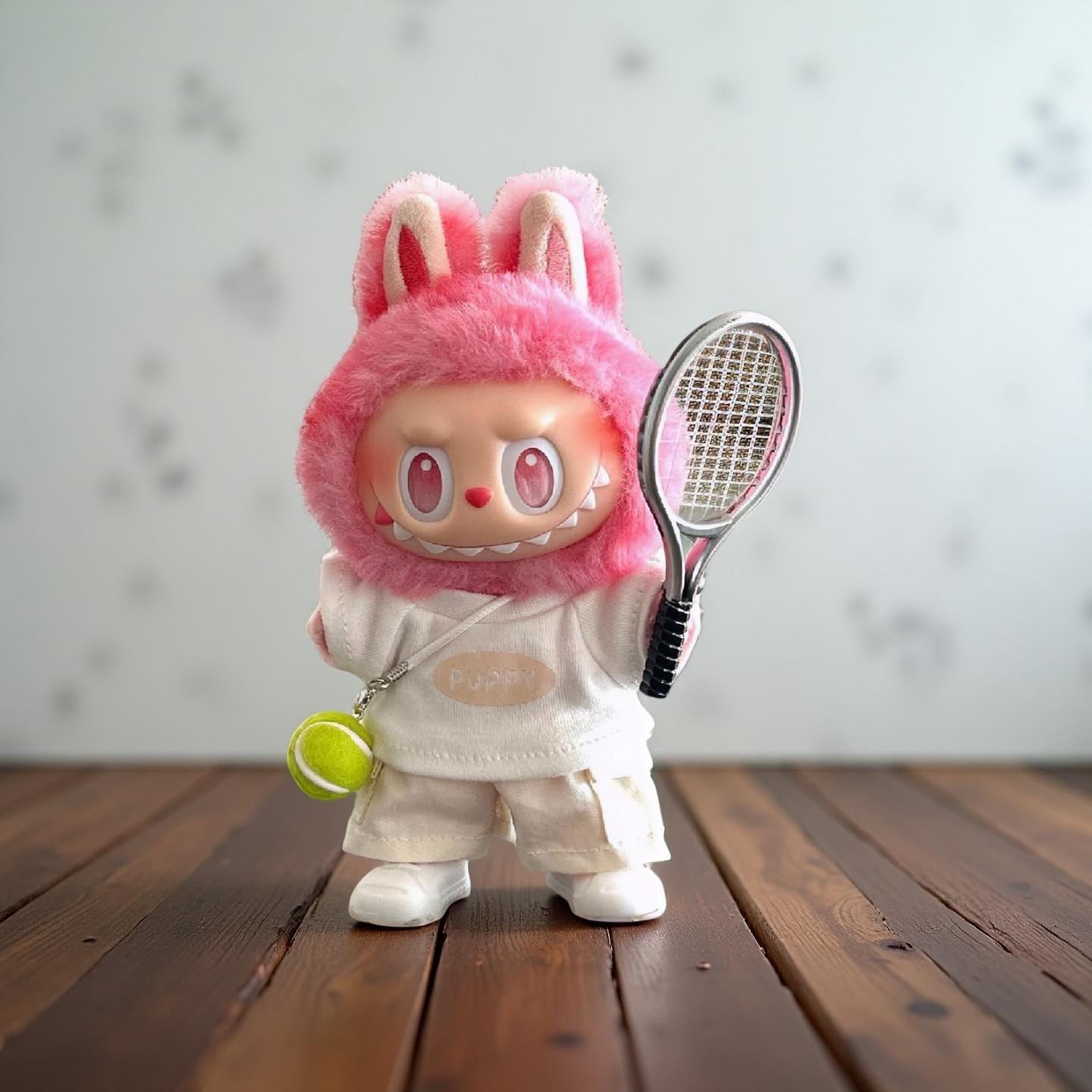 Tennis Outfit for Labubu 17cm – Sporty Doll Clothes Set | Fits POPMART Labubu Gen 1 & 2 / Front Row Series / Macaron