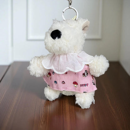 Handmade Jellycat Munro Scottie Dog Bag Charm Summer Dress Outfit – Doll Clothes Accessory for Scottie Keychain Plush